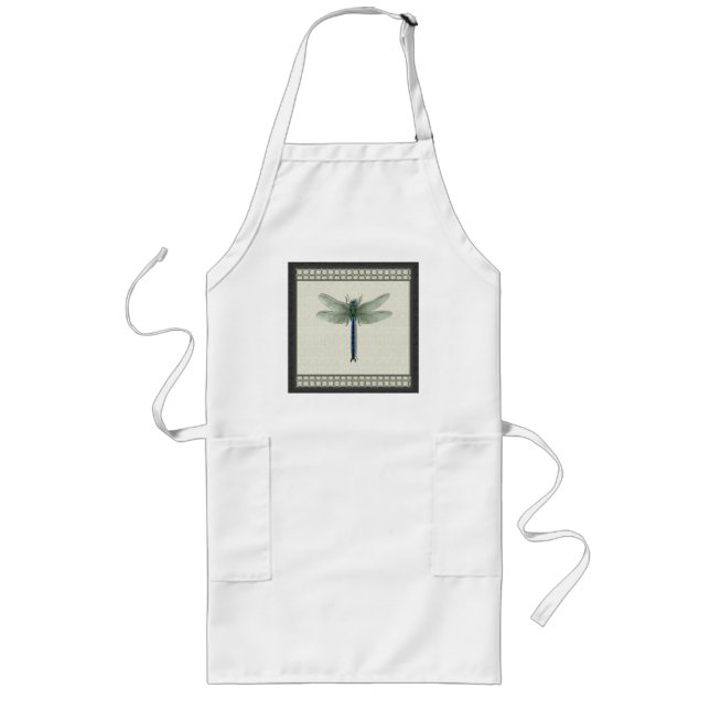 Avental Longo Dragonfly Azul Elegante (Frente)
