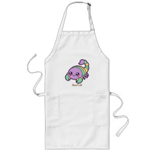Avental Longo Escorpião Kawaii Fofo Cartoon Pastel