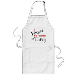 Avental Longo esqueci como cozinhar o peru!