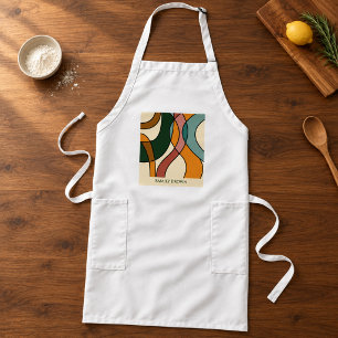 Avental Longo Estilo de Cozinha de Família Abstrato Personalizad