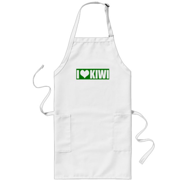 Avental Longo Eu adoro kiwi (Frente)