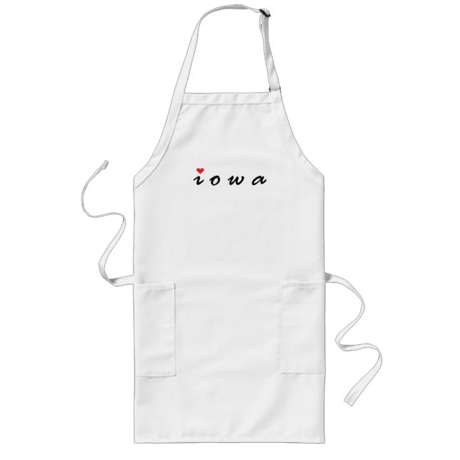 Avental Longo Eu amo Iowa (Frente)