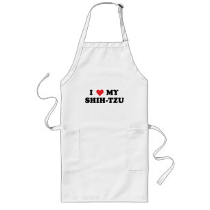 Avental Longo Eu amo meu Shih Tzu