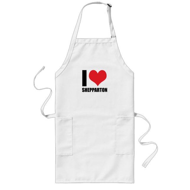Avental Longo Eu amo Shepparton (Frente)