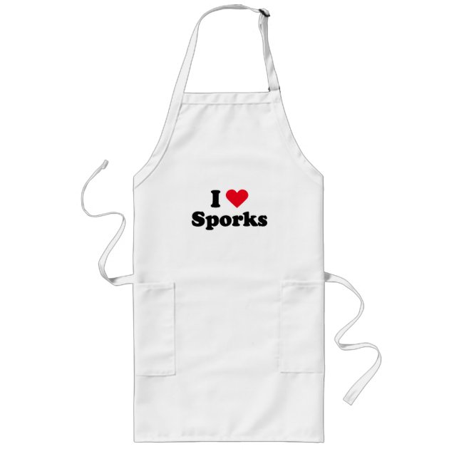 Avental Longo Eu amo sporks (Frente)