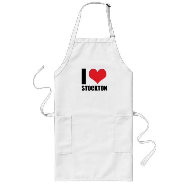 Avental Longo Eu amo Stockton (Frente)
