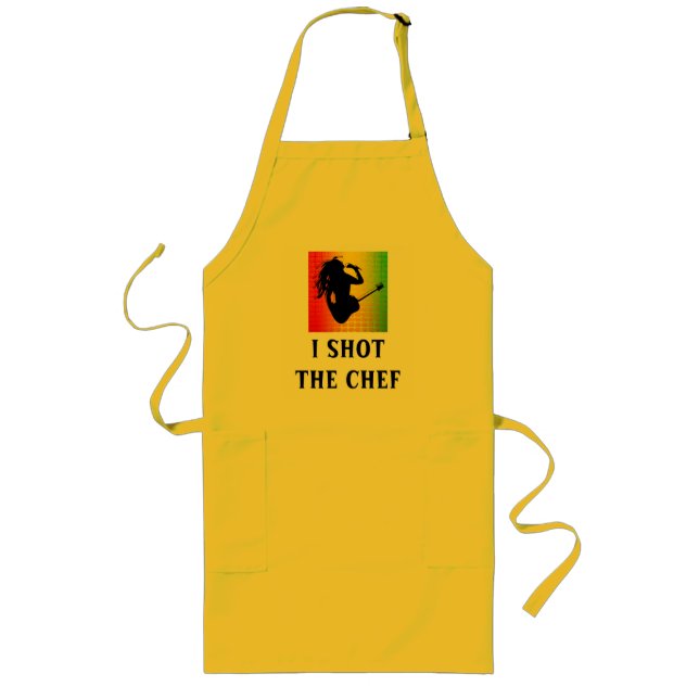 Avental Longo Eu Atirei O Chef Reggag Rasta Standard Apron (Frente)