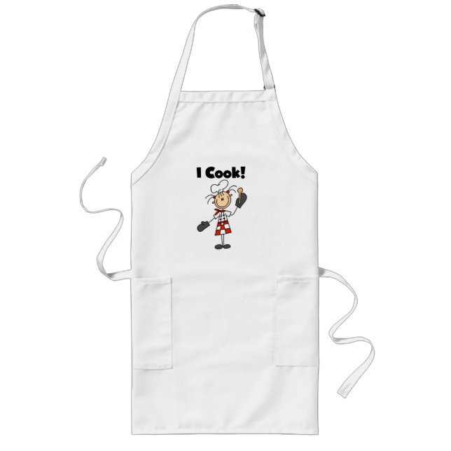 Avental Longo Eu Cozinho - Chef Feminina (Frente)