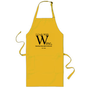 Avental Longo "Eu Cozinho Com Vinho" Longa Apron