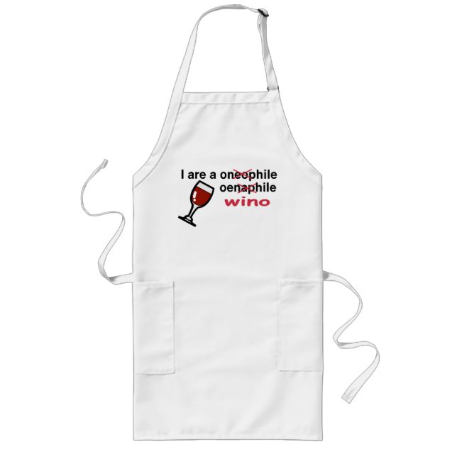Avental Longo Eu sou um aporn do oenophile (wino) (Frente)