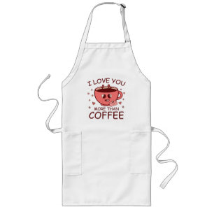 Avental Longo Eu Te Amo Mais Do Que Café