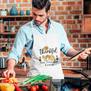 Avental Longo Família de gnomos de girassol.