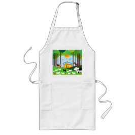 Avental Longo Fazenda na floresta