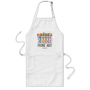 Avental Longo Feline Ally - Rainbow Cat LGBTQ Pride