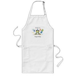 Avental Longo Feliz aniversário da TRIPULAÇÃO Balões de sapo bon