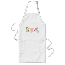 Avental Longo Feliz Natal Colorido