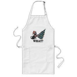 Avental Longo Feliz Natal de Gato Longo Apron