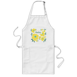 Avental Longo Felizes Flores