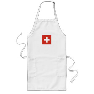Avental Longo Flag of Switzerland Svizzera - Suíça Suisse -