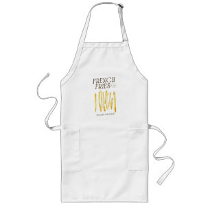 Avental Longo Fries franceses amam língua engraçado Apron
