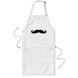 Avental Longo Funny black mustache apron for men women and kids