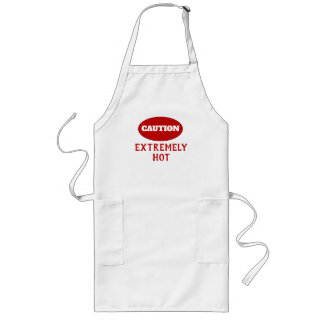 Avental Longo Funny Caution Extremely Hot