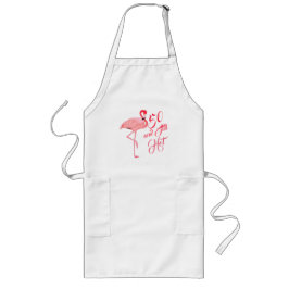 Avental Longo Funny Fiftieth 50th Birthday Flamingo