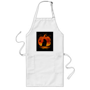 AVENTAL LONGO GATO HALLOWECOSTUME COSTUME BOVINOS LOVER CINZAS