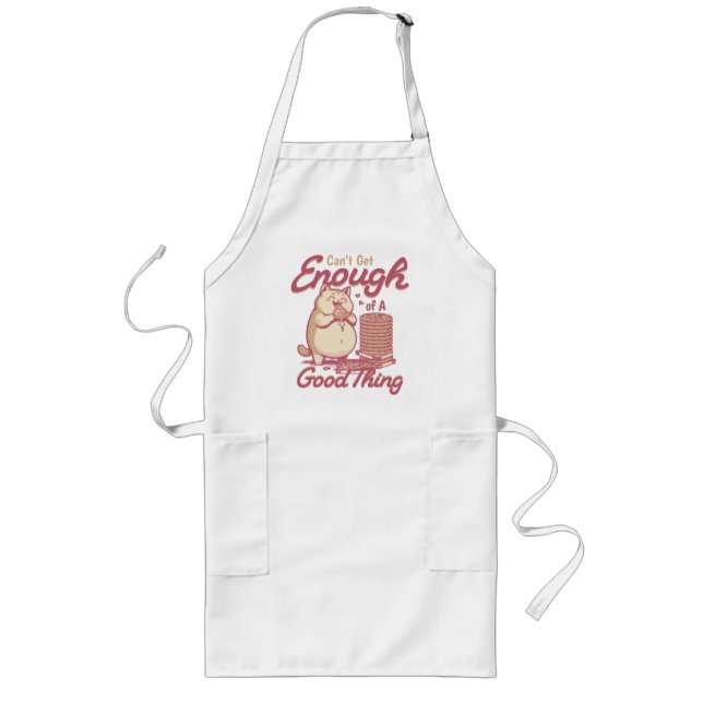 Avental Longo Gato Pizza Engraçado (Frente)