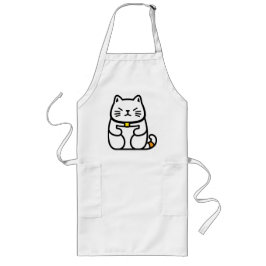 Avental Longo Gato Sortudo Japonês ou Maneki-Neko