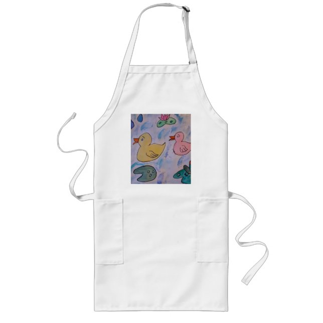 Avental Longo Gotas de chuva em Ducklings Apron (Frente)
