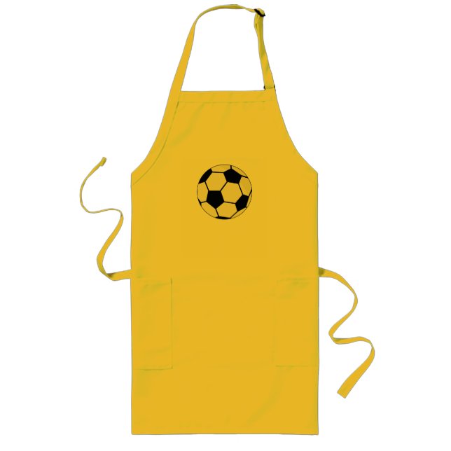 Avental Longo Gráfico de Bola de Futebol Clássico Fã de Esportes (Frente)