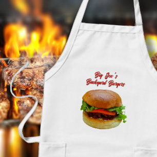 Avental Longo Grande Burger Kitchen Apron Para Caras