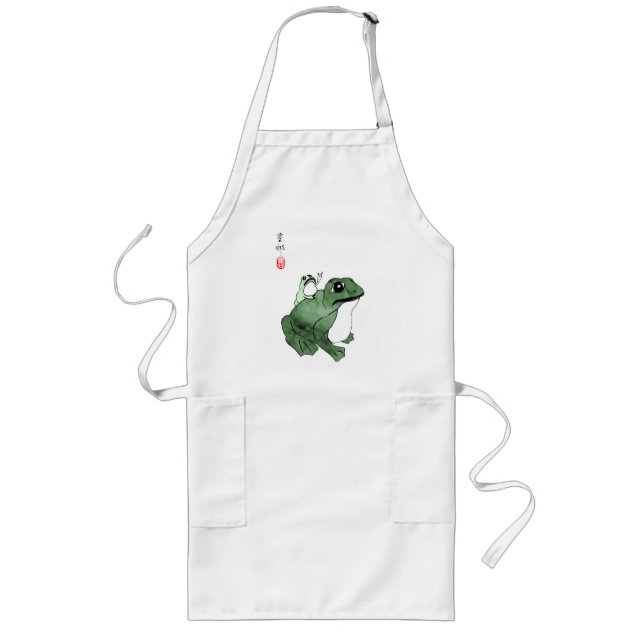 Avental Longo Grande Sapo Pequeno Sapo Japonês Fez século 19 (Frente)