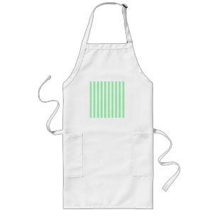 Avental Longo Green and white candy stripes