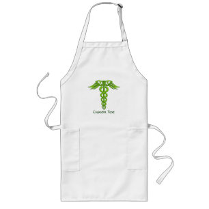 Avental Longo Green Celtic Knot Caduceus