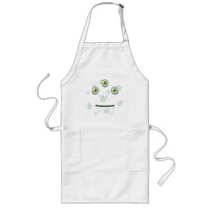 Avental Longo Green Monster Face Apron