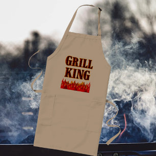 Avental Longo Grill King Flames Slogan de CHURRASCO Apron