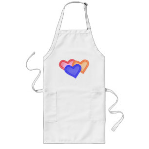 Avental Longo Hearts Trio Apron
