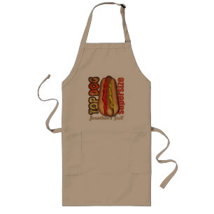 Avental Longo Hotdog engraçado do cão superior