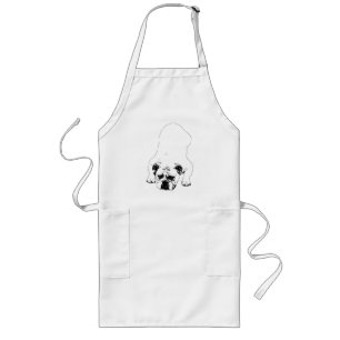 Avental Longo Humor de Cozinha Calmo Bulldog