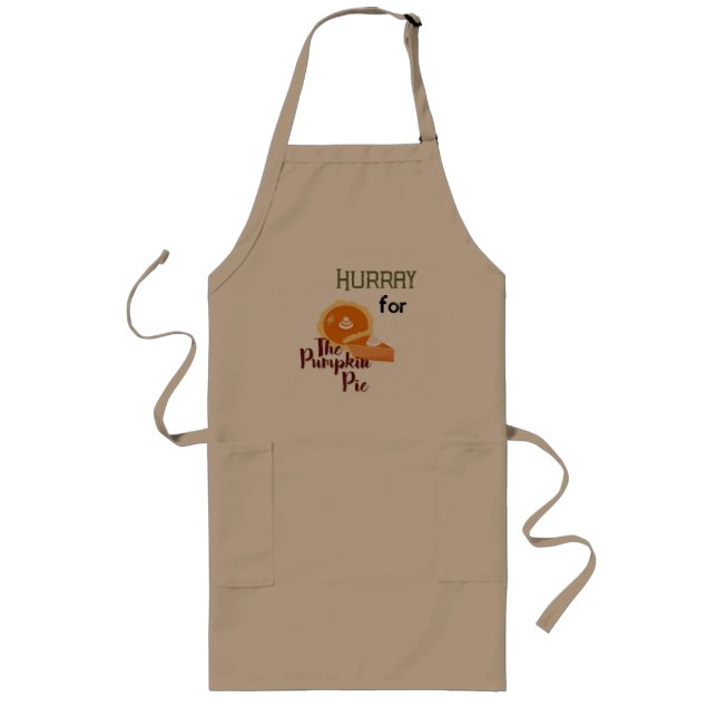 Avental Longo Hurray Pumpkin Pie Ação de Graças Apron (Frente)
