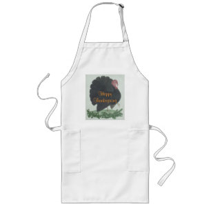 Avental Longo Ilustração VintageAção de Graças Apron