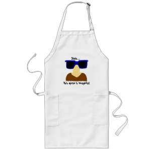 Avental Longo Incognito bigode e óculos Apron