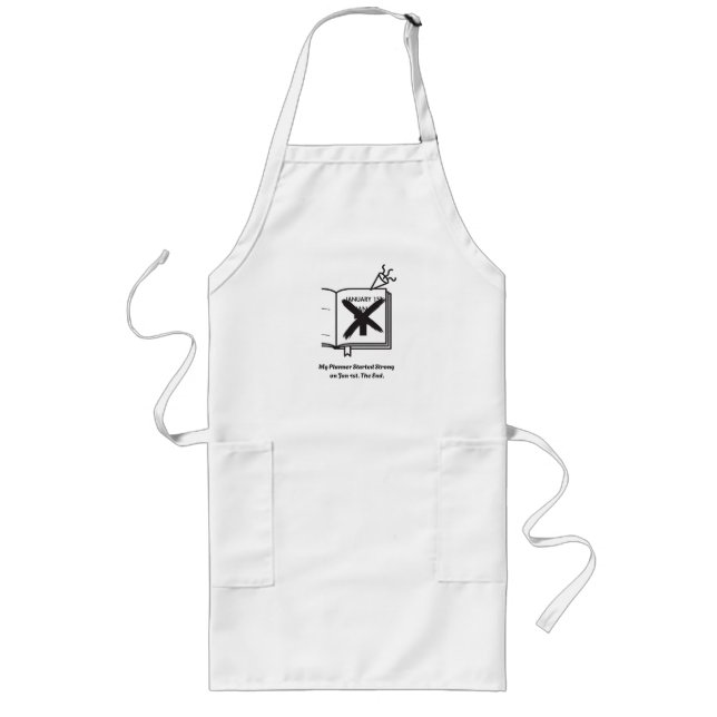 Avental Longo Jan 1st Apron| Sarcastic New Year's Resolution (Frente)