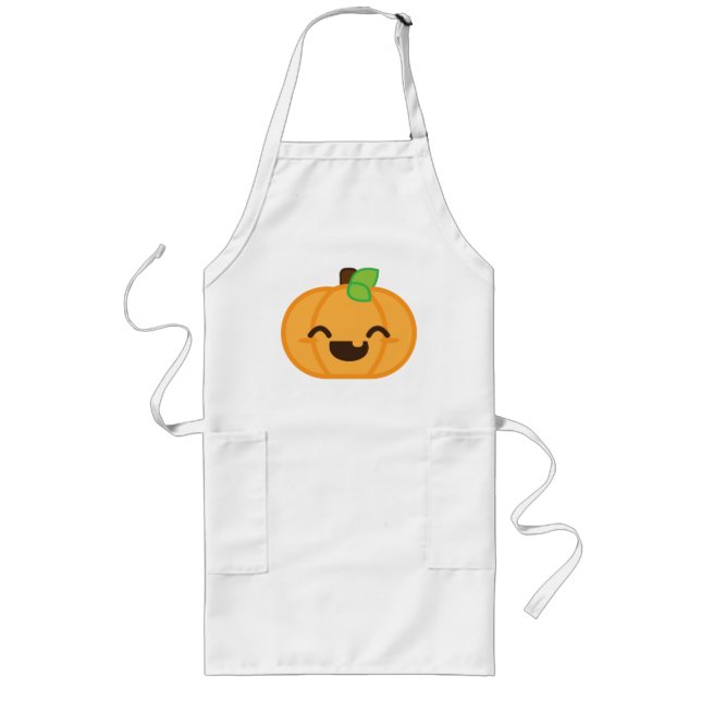 Avental Longo Kawaii Jack O Lanterna Pumpkin Apron (Frente)