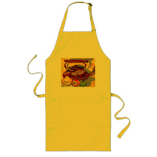 Avental Longo Kettle Apron Tea Longa Personalizado Com Fruta