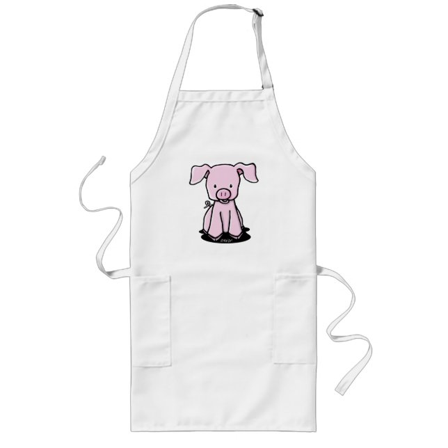 Avental Longo KiniArt Cute Baby Pig Apron (Frente)