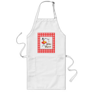 Avental Longo Kitchen Magalhista - Cozinhar Rapariga Retro Apron