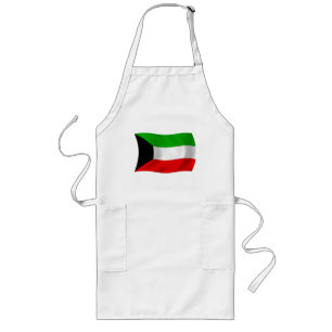 Avental Longo Kuwait Flag Apron